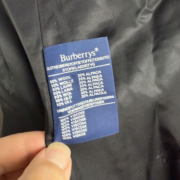 Burberry Wool/Alpaca Black Abaya Hooded Trench Coat - Women’s 6L - Picture 16 of 16